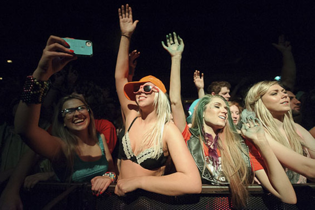 Fans at Rusko's  performance at the Pageant in St. Louis, Missouri on February 27, 2012.