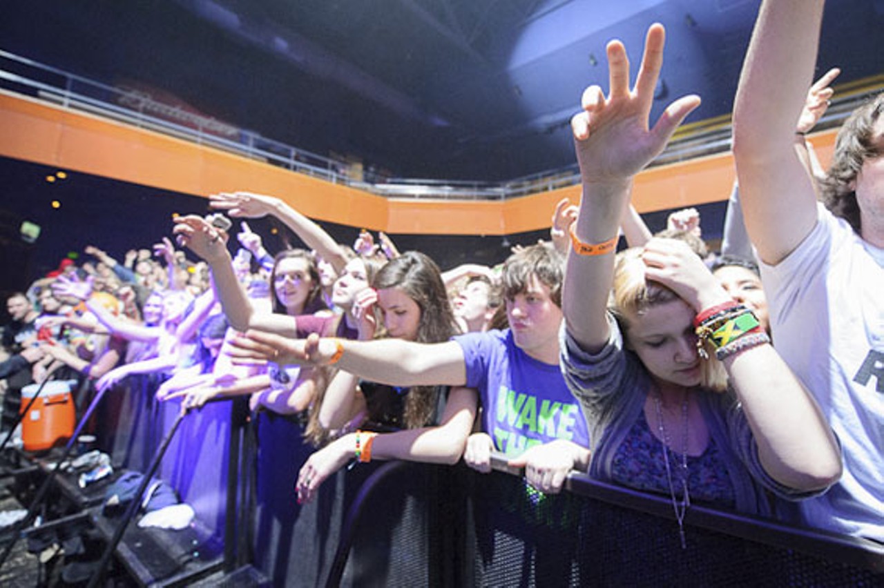 Fans at Rusko's  performance on February 27, 2012.