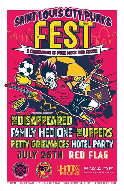 Saint Louis City Punks Fest show poster