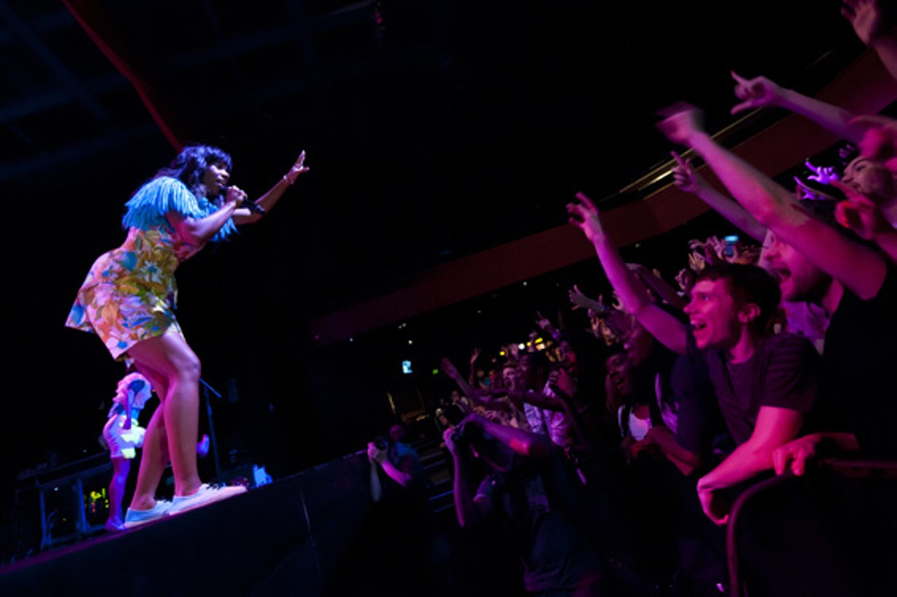Santigold performing at the Pageant.