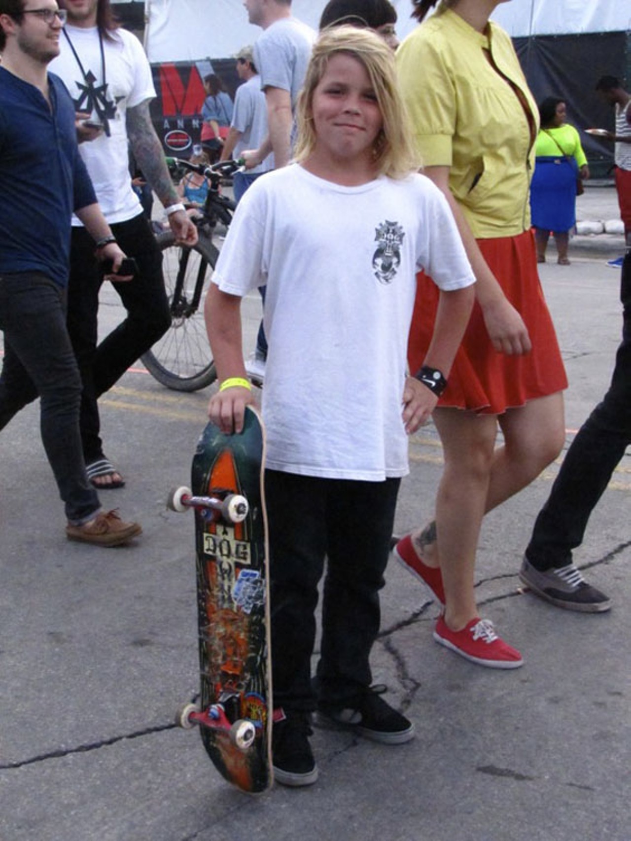 A young skateboarder at SXSW