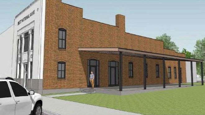 A rendering of the forthcoming Schlafly Beer brewpub that will open in Highland, Illinois, this fall.