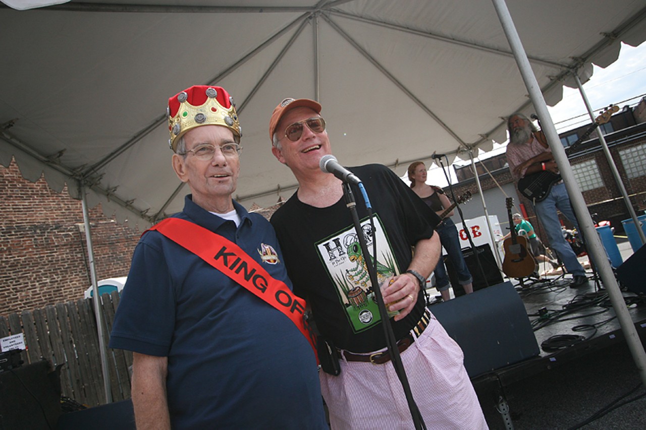 Newly crowned Henry Herbst and Schlafly co-founder Tom Schlafly pose for a photo.