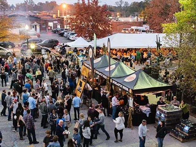 A shot from above at the Schlafly Full Moon Festival.