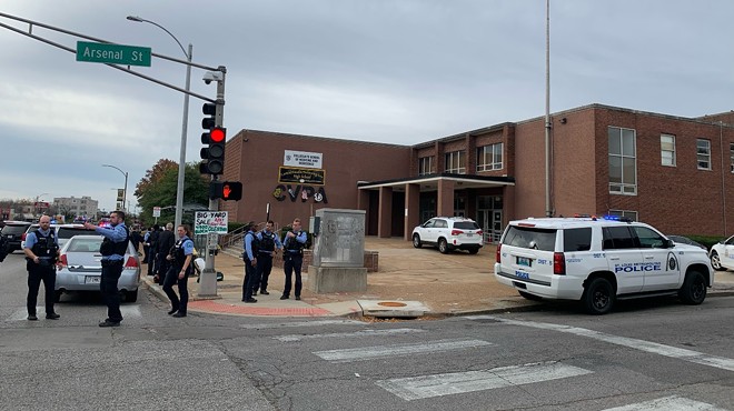 A shooting at CVPA High School in south St. Louis this morning left three injured.