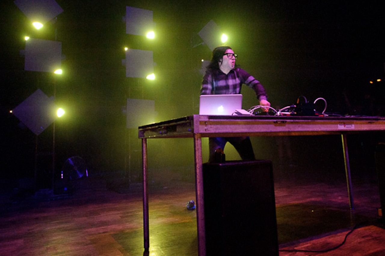 Skrillex performing at the Pageant.