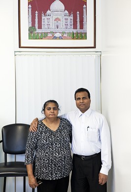 Owners Shaheena and Zahid Khan of Spice-n-Grill in University City, MO.