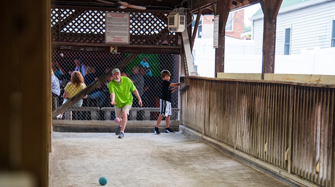 Play some bocce at Milo's Tavern, or just sit back and watch the neighborhood experts take the court.