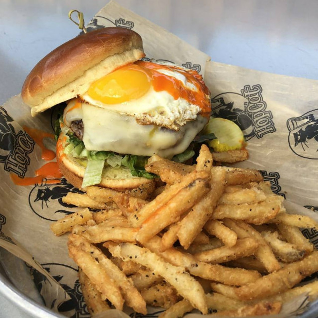 HopCat St. Louis
(6315 Delmar Boulevard; 314-582-3201)
The Beyonc&eacute;: Two Smash patties and one sunny-side up egg topped with bacon, pepper jack cheese, jalapeno and HopCat&#146;s homemade hot sauce.