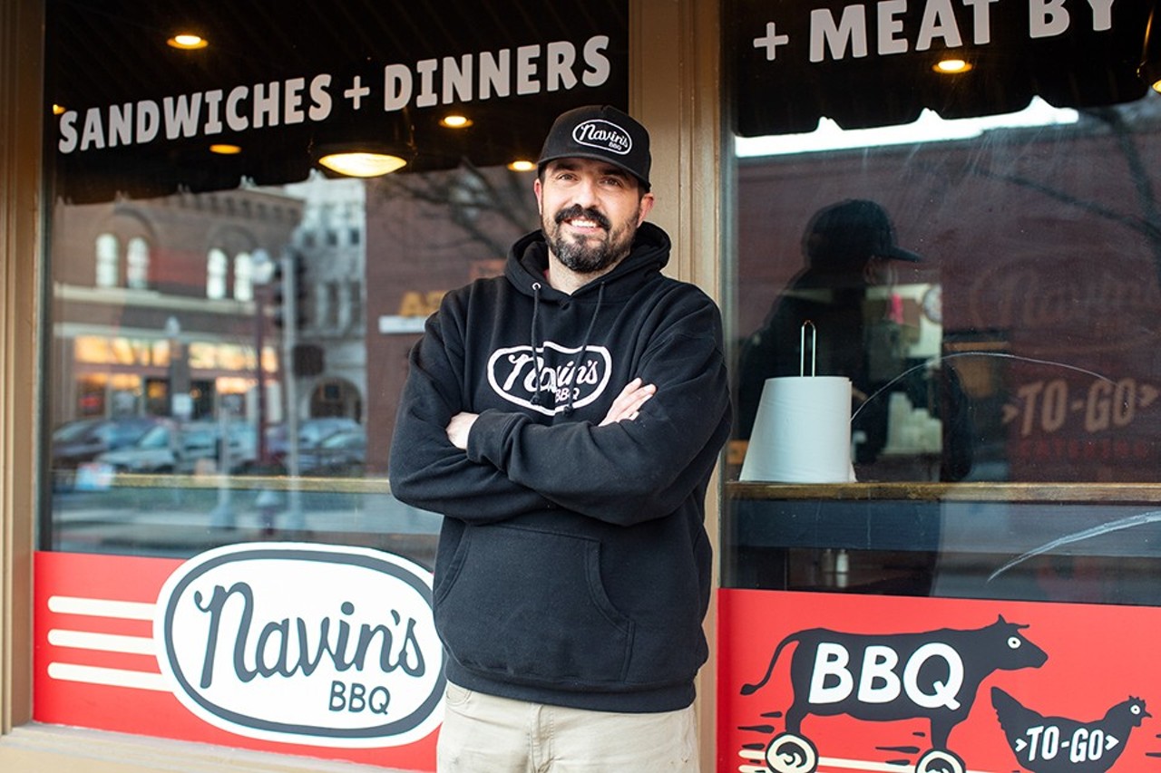 Navin&#146;s BBQ owner and pit master Chris Armstrong may be a newcomer to the St. Louis barbecue scene, but his 'cue has quickly become a favorite within the community. With a brand named as a nod to one of Armstrong&#146;s favorite films, The Jerk, and featuring sandwiches like "The Lou," which includes Red Hot Riplet crumbs, Provel cheese and a toasted ravioli garnish, Armstrong&#146;s sense of creativity and humor is on full display at Navin&#146;s. 
Photo credit: Mabel Suen