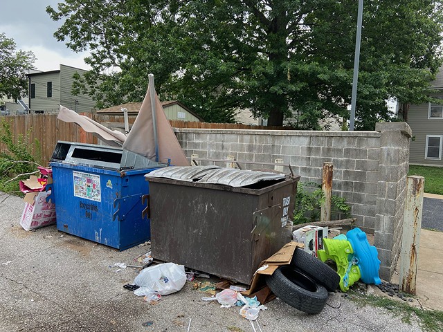This neighborhood was a little smelly the day we stopped by, and we think it might have been emanating from these dumpsters.