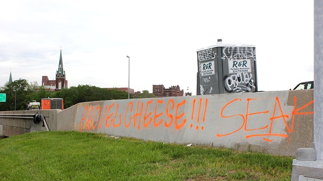 St. Louis expressed its love of Provel with vandalism.