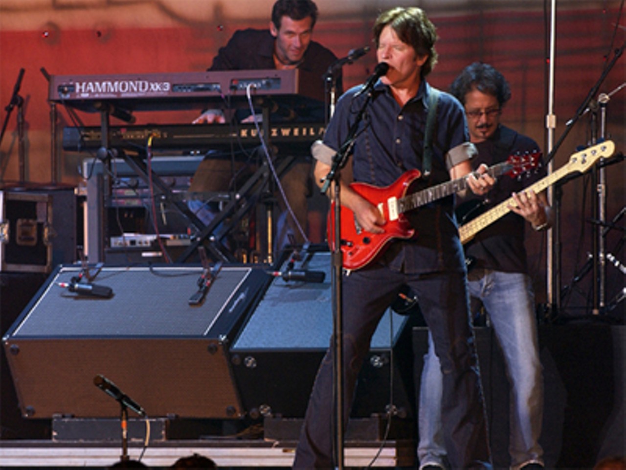 John Fogerty  in 2005 at Riverport Amphitheater (now known as Verizon Wireless Amphitheater.)