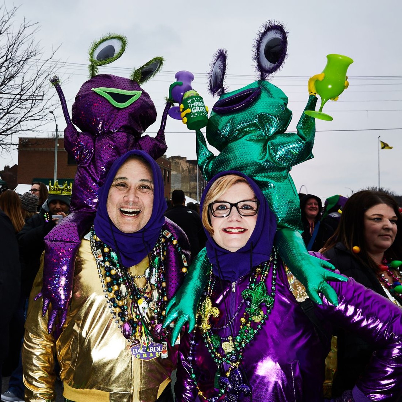 St. Louis Party People Celebrate Mardi Gras in Soulard