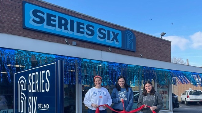 Series Six founder Sami Baldridge (center) celebrated the shop's move to south city with  employees Sarah Hummel (left) and Caroline Martin.
