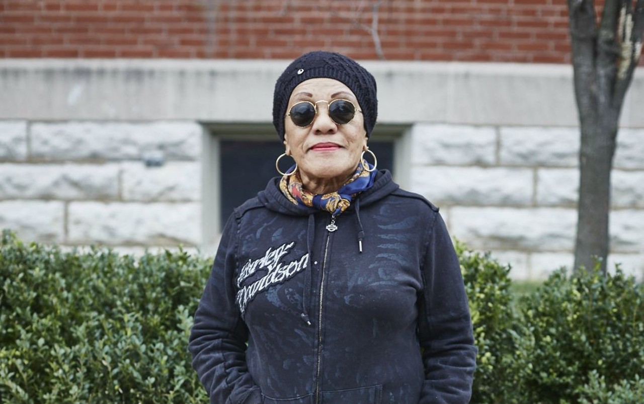 Frances White, photographed in St. Louis
"I'm depressed. Because I&#146;ve never seen nothing like this before &#150; people eating each other up on TV. And Mr. Trump say things that I wouldn&#146;t appreciate my little kids listening to. Hillary encourages the children, and I like that."