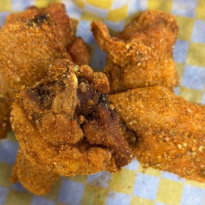 Chicken Scratch (9900 Manchester Road,Kirkwood)Six wings for $7!These dry rub wings are tossed in a house-made famous dry rub (poultry-friendly herbs and spices) and served with a side of Scratch Sauce.