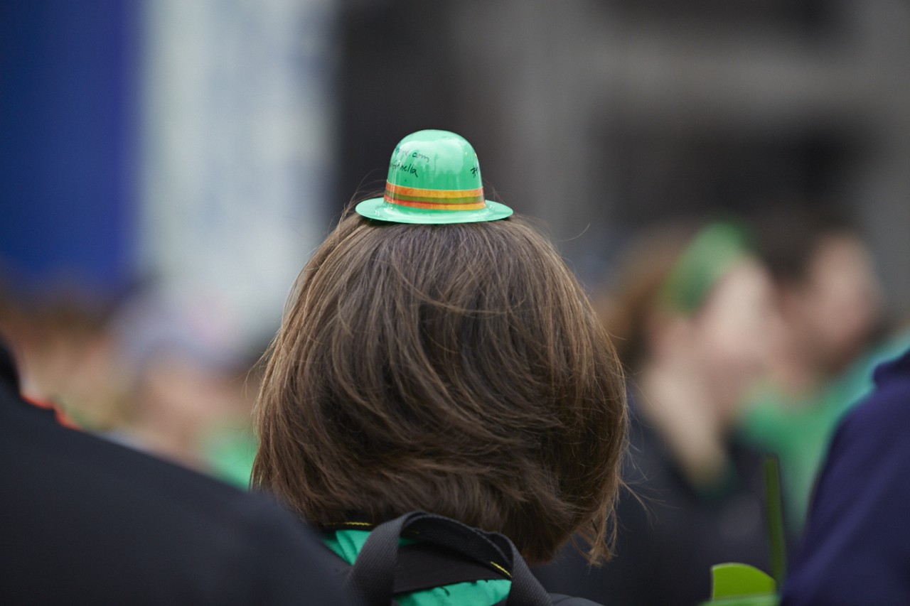 A Green Hat at the 37th Annual St. Patrick's Day Parade Run in downtown St. Louis on March 14, 2015.