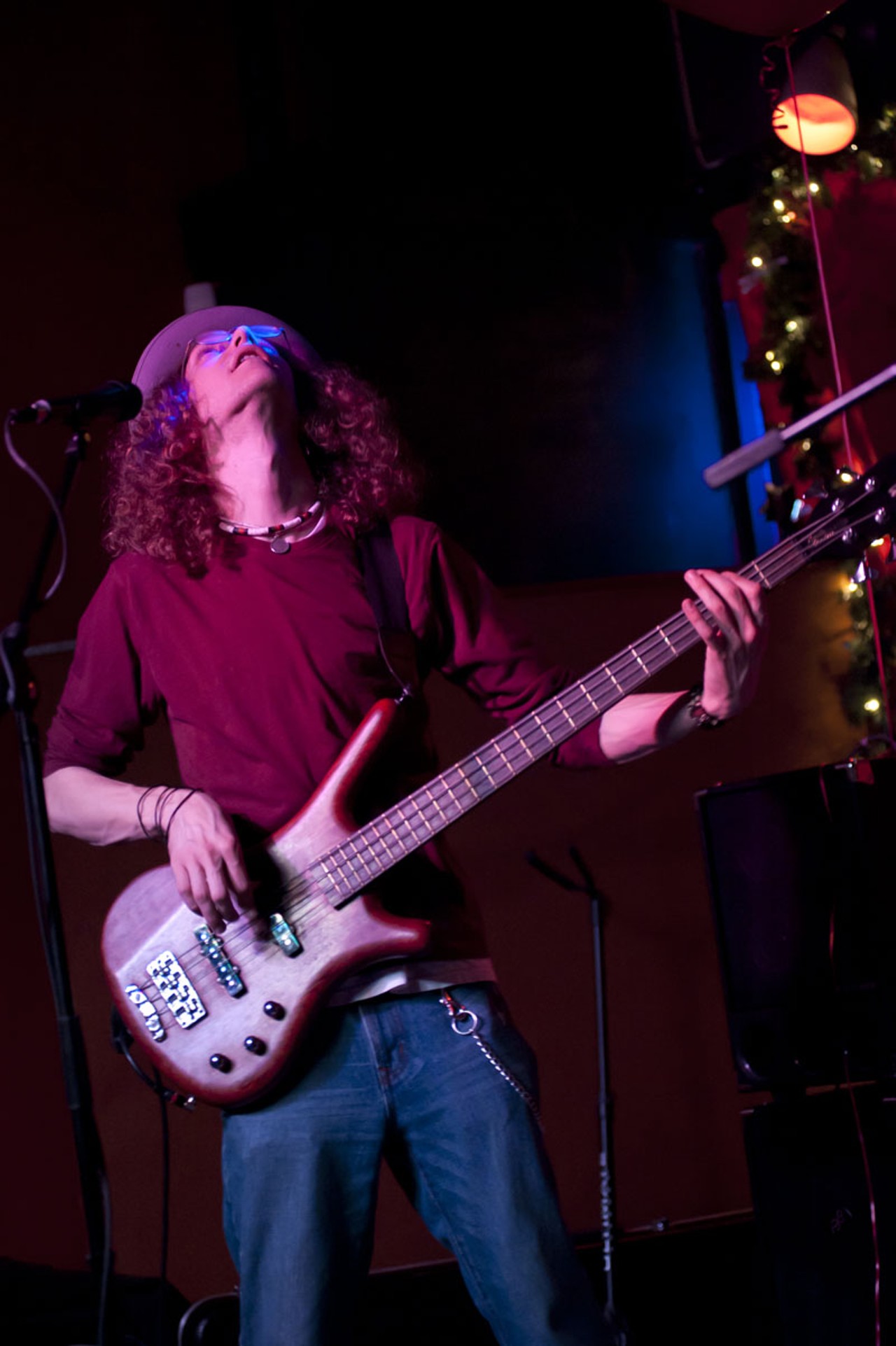 The Griddle Kids Bassist Bill Newmann at the Crack Fox on Saturday night.