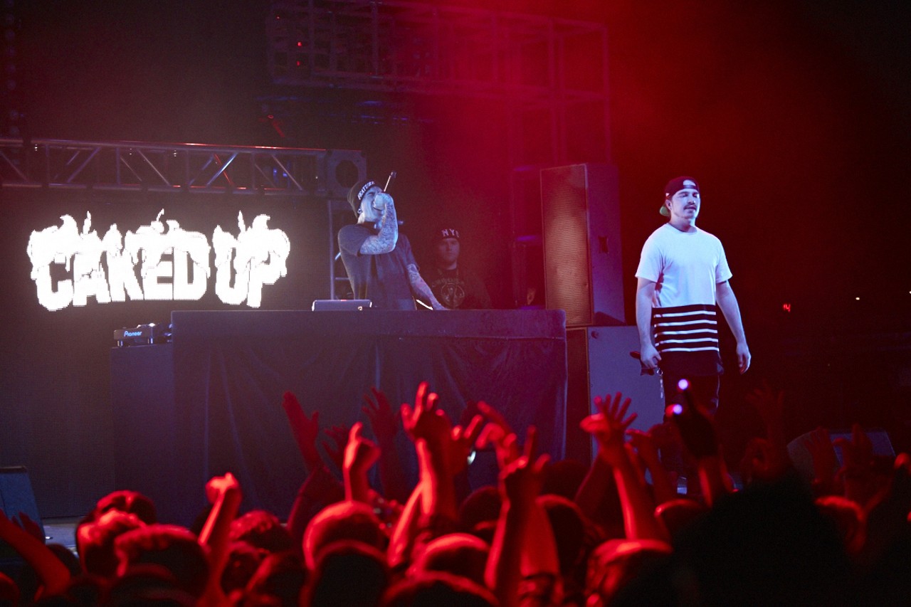 CAKED UP was third on the bill at the Steve Aoki show at The Pageant on March 2, 2015.