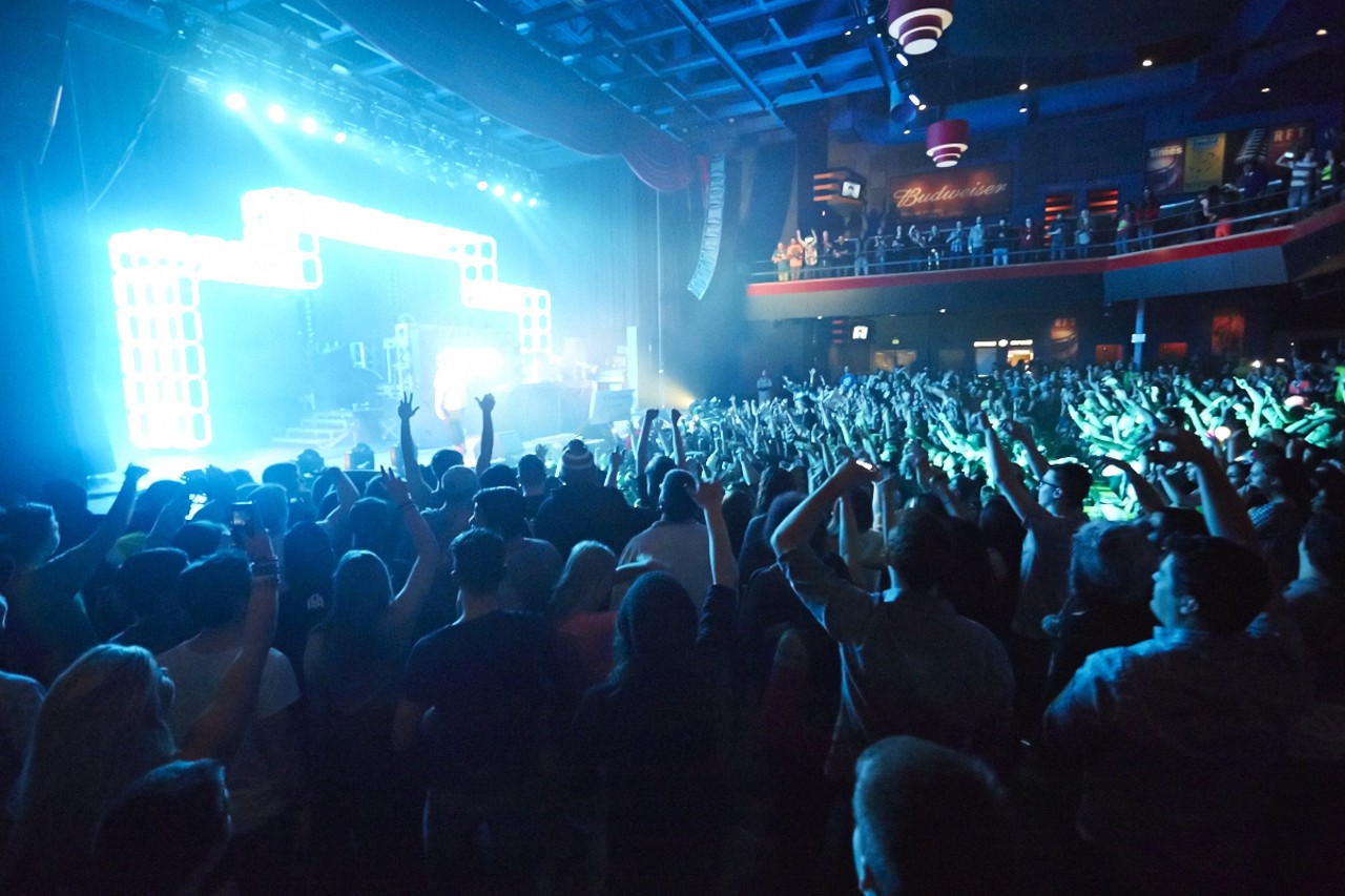 The massive crowd at the Steve Aoki show at The Pageant on March 2, 2015.