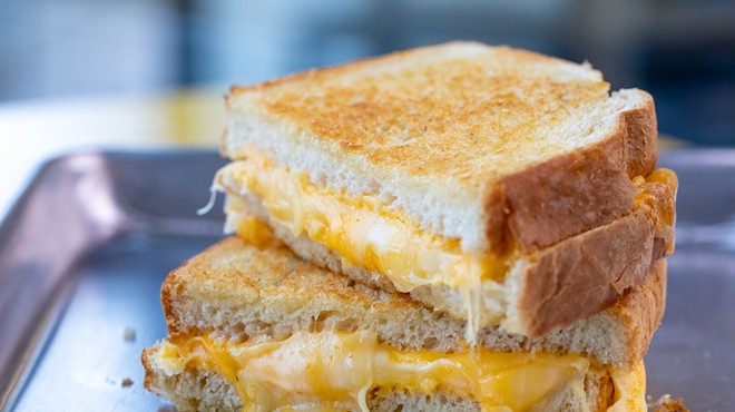 The Forever Young "Adult" Grilled Cheese is one of many on offer at Steve's Hot Dogs.