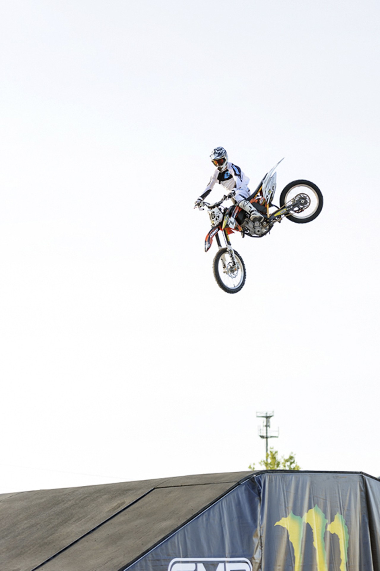 Before the bands in the arena started playing, Monster Energy had stunt bike riders performing in the parking lot.