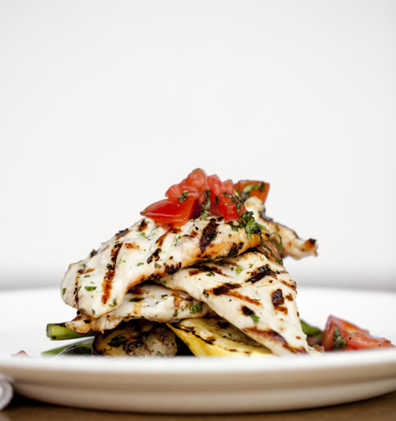 Chicken Griglia - Amish, cage free, grilled marinated chicken served with grilled vegetables