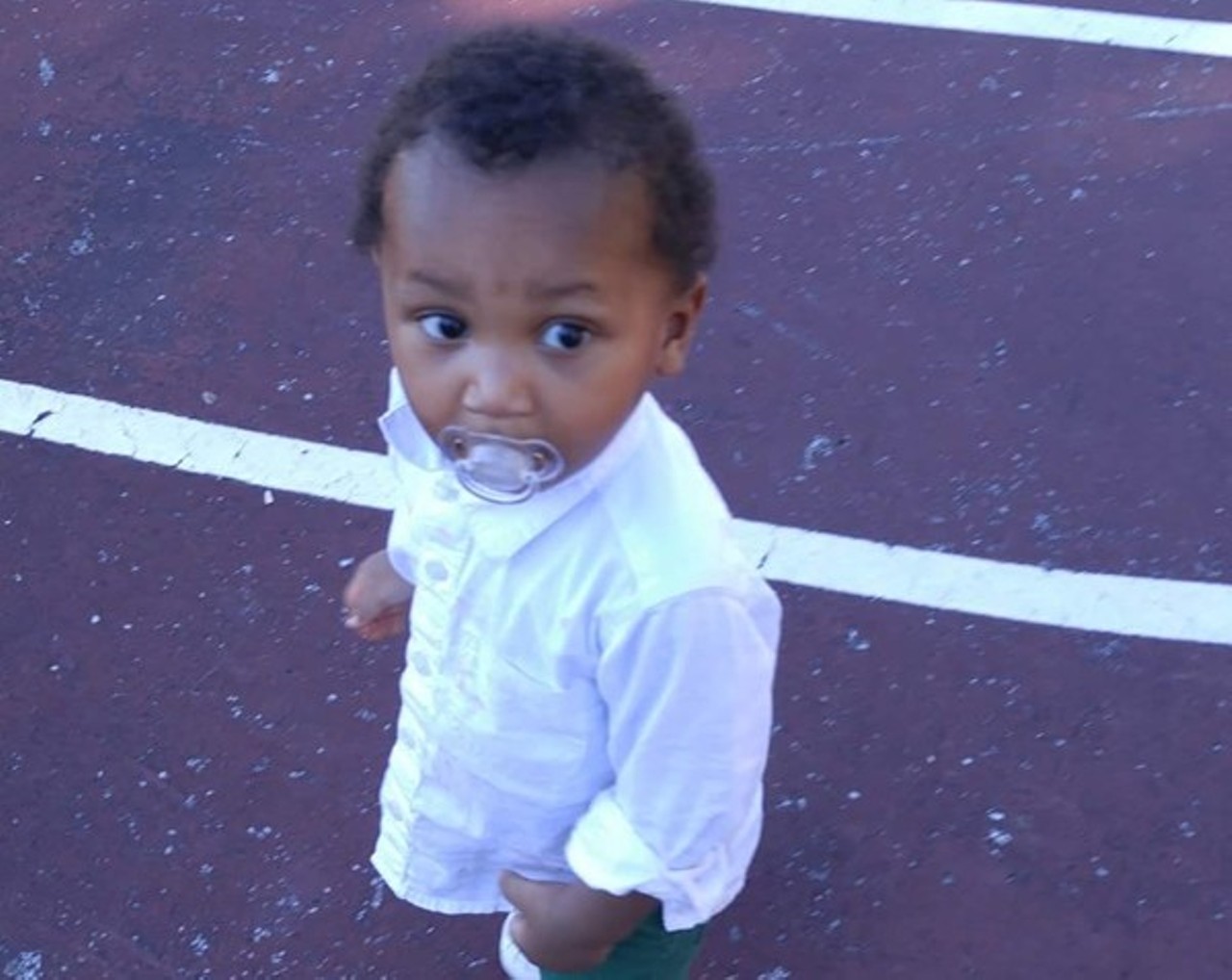 Man killed baby while trying to shoot the child's mother
Eight-month-old Reign Crockett was killed when his father fired a shot at his mother, who was fleeing the car he drove through north city. Two of Reign's brothers were still in the car as their father, Diata Crockett, drove away, leading to an Amber Alert. Diata Crockett later surrendered to police. Shown in the photo is two-year-old Rycker Crockett, who was with his father when he fled the murder scene but was later found unharmed. Image via SLMPD.