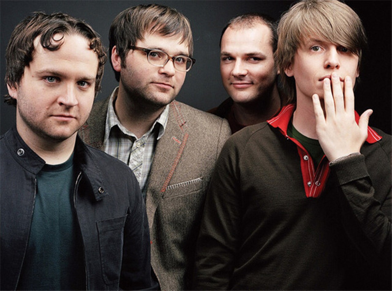 15. Death Cab For Cutie 
Death Cab for Cutie is the grandfather of crappy hipster bands. Singer and songwriter Ben Gibbard delivers sickly-sweet lyrics in a nerdy, nasally voice; he's overtly "sensitive" while employing nauseatingly twee titles like You Can Play These Songs with Chords. (First released on cassette, of course.) Musically, the songs are flat, resting in an "easy listening" register. Death Cab sounds like what would happen if you stripped Weezer of their power chords and sense of humor. -Linda Leseman