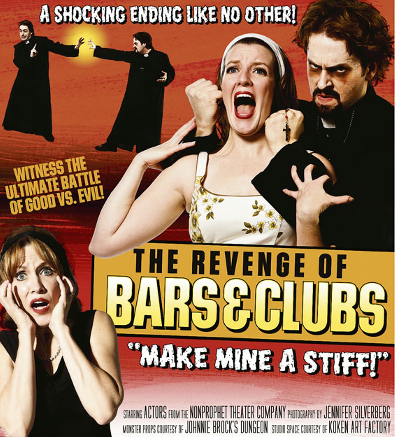 The Revenge of Bars and Clubs: Ben Ritchie, Nicole Angeli and Kirsten Marie Wylder.