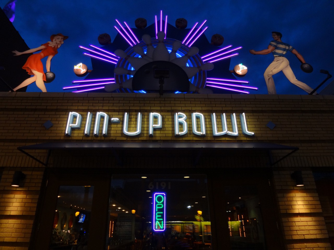 Pin-Up Bowl
6191 Delmar Blvd.
St. Louis, MO 63112
(314) 727-5555
Lovers of alcohol-fueled sports might want to check out Pin-Up Bowl. Roll until 2 a.m. surrounded by 1940s-era kitsch in the Delmar Loop bowling alley. Photo courtesy of Flickr / Paul Sableman.