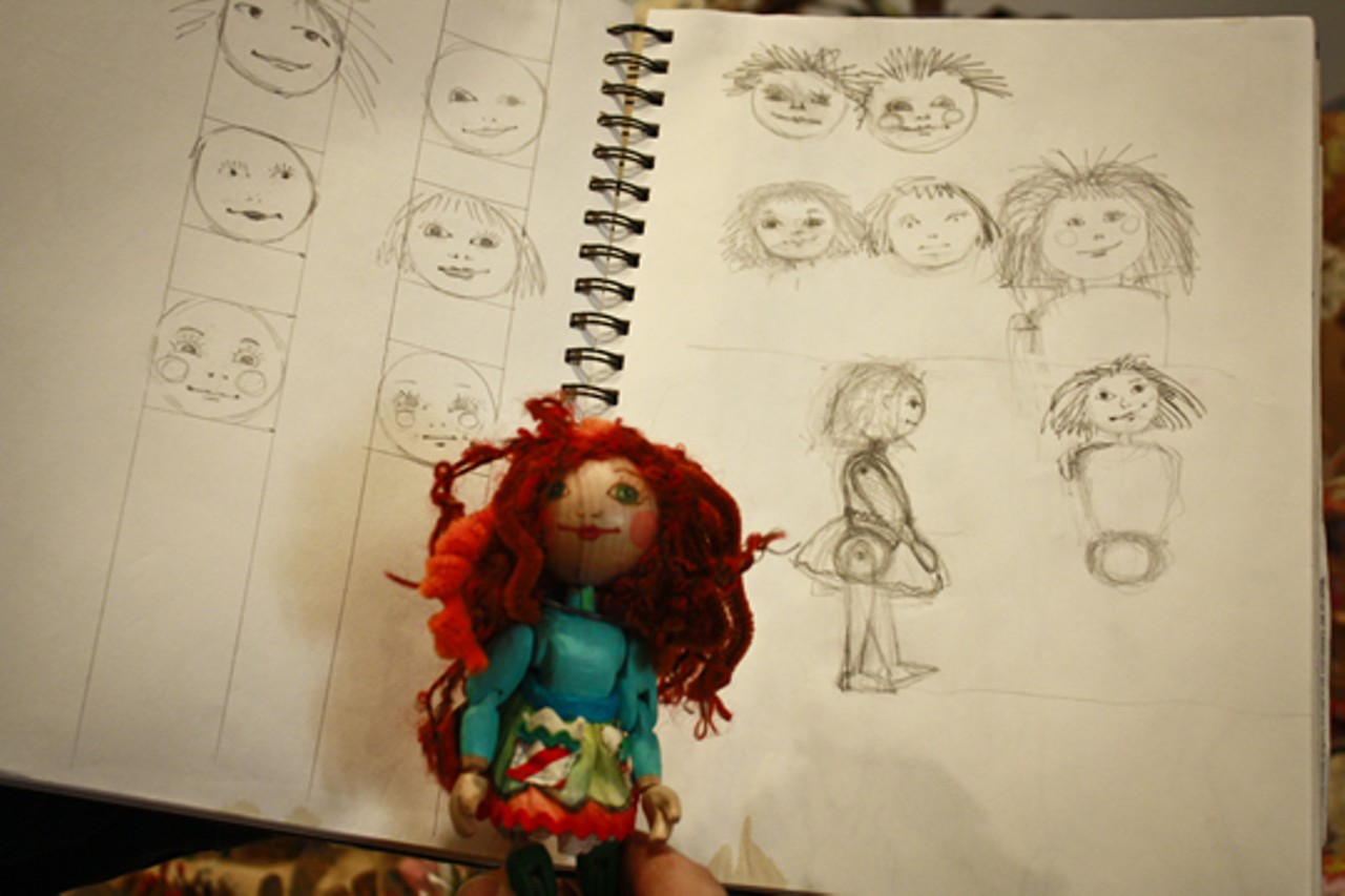 Original Sketches of Dolly and the Final Dolly