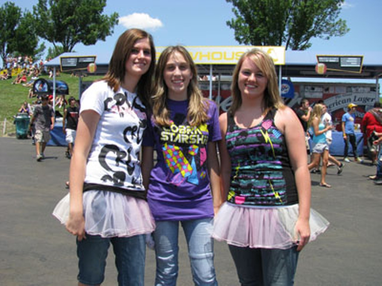 These fans were excited for Paramore. T-shirts from that band, The Academy Is...and Cobra Starship were the big favorites this year.