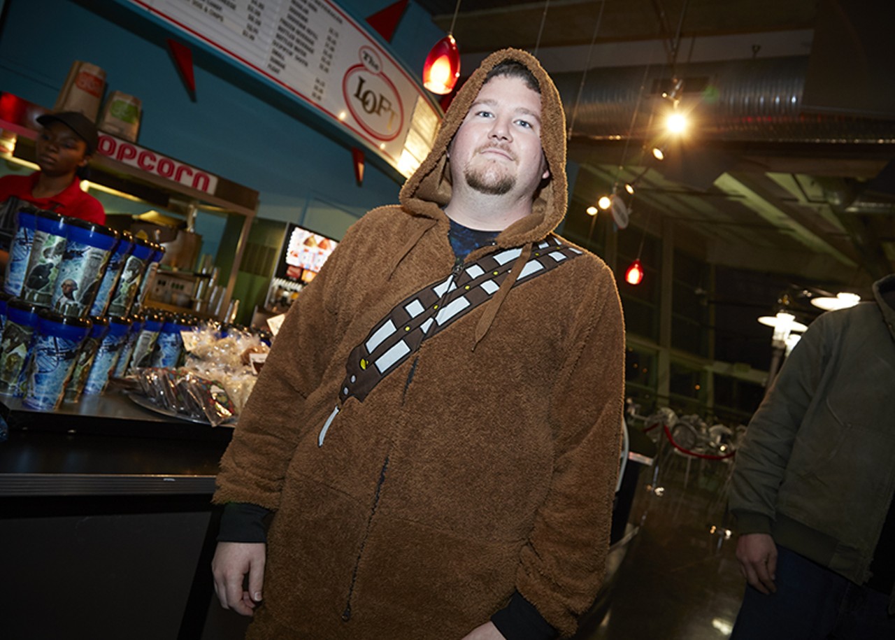 Chris Berry in a Wookie onesie from Sears, the Official Department store of the Rebellion