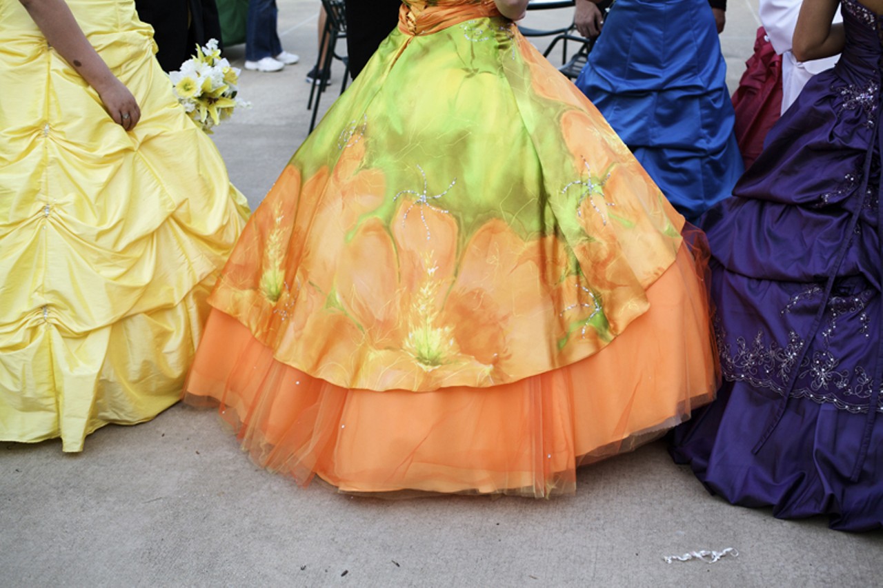 The hoop skirts of Southern Illinois prom fame.