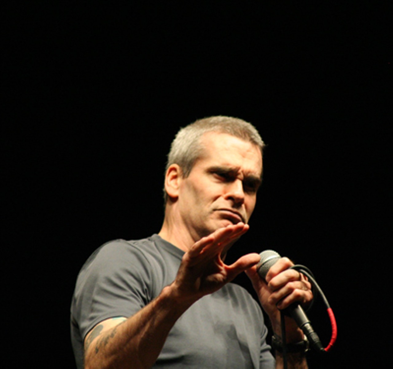 Robot Rollins. 
Read a recap of Rollins' spoken word performance in A to Z.
Read an interview with Rollins in this week's edition, "Get in the Van: Henry Rollins &mdash; musician, spoken-word artist, writer and punk legend &mdash; talks about life on the road.". 
We also posted outtakes from that interview in A to Z.