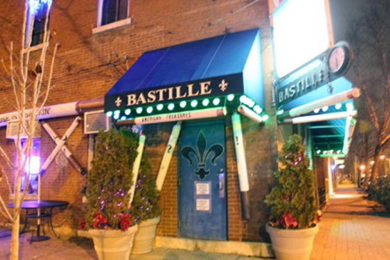Soulard Bastille Bar
(1027 Russell Boulevard; 314-664-4408) 
There are few places in Soulard that aren't overrun with tourists and Bud Light Lime-belching weekend warriors. Thankfully, though, there's Bastille -- a safe haven for the common folk. This cozy little gay bar is full of kooky knickknacks, full ashtrays and cheap drinks. The crowd is exceptionally friendly and ready to party. Leave your inhibitions at home.