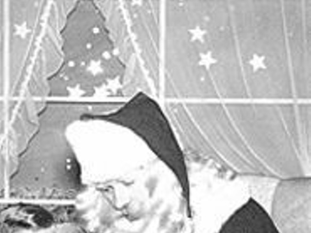 The author as a three-year-old with a department-store Santa in Grand Rapids. Adopted from a Kalamazoo orphange at three months, he grew up an only child.