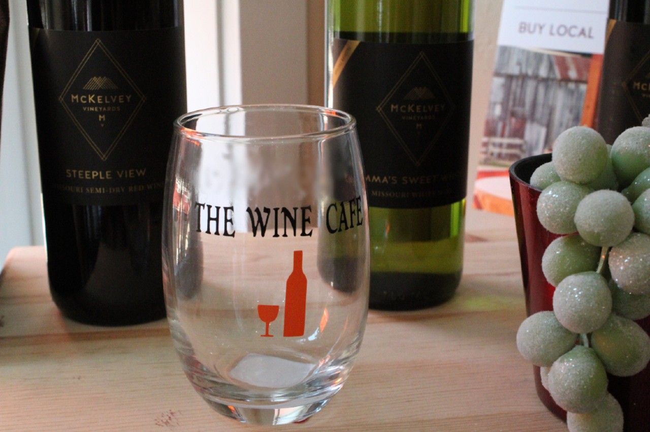 The logo of the Wine Cafe.