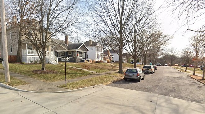 Richmond Heights residential street near where suspects were apprehended.