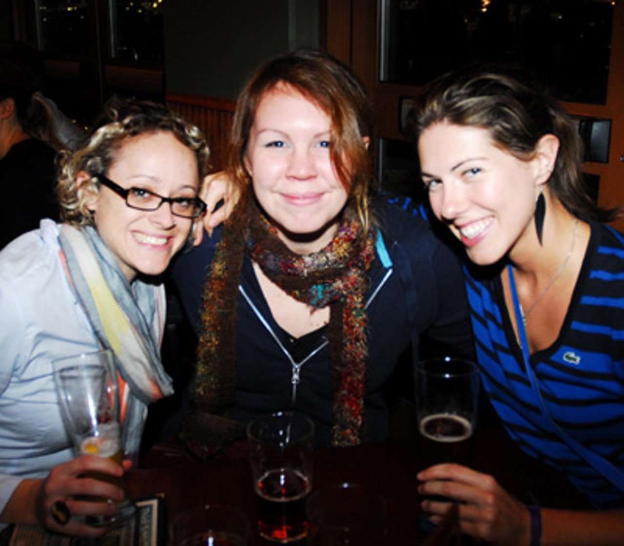 Sara Lynne Farmer, Meaghan Quinlan, Gretchen Rochoux on January 2 at the Schlafly Tap Room.