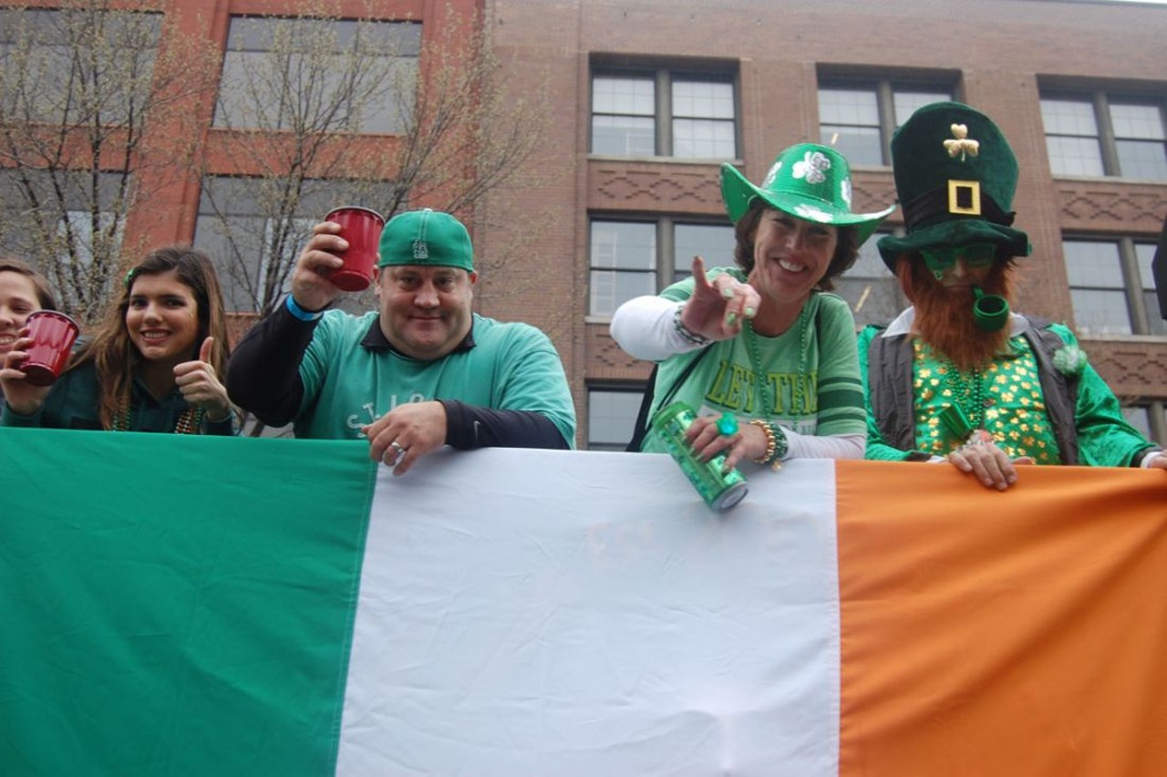 So many different emotions on St. Patrick's Day (don't miss the guy on the far right).