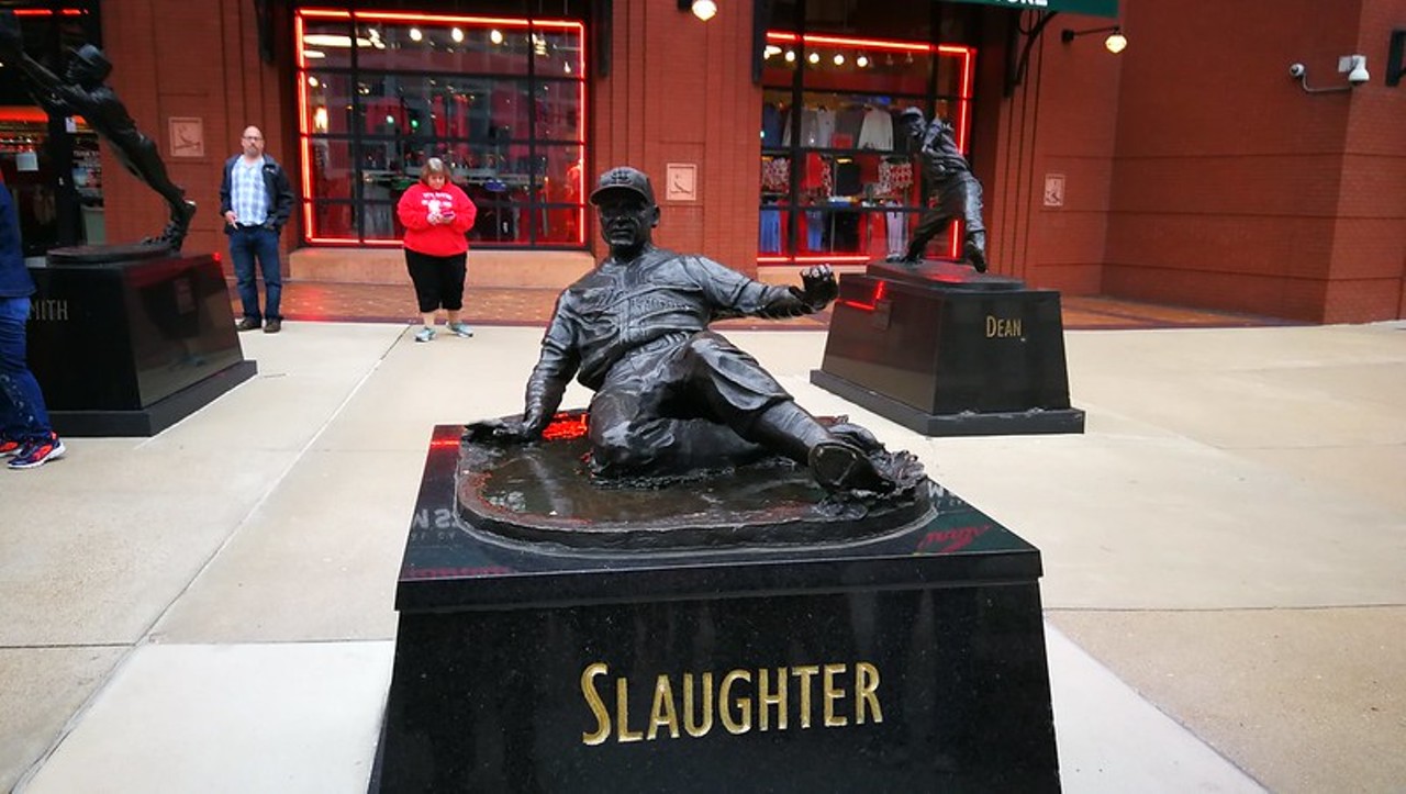 12. Enos Slaughter (1938-53): “Country” Slaughter’s style of play was typified by his “Mad Dash” in Game 7 of the 1946 World Series, scoring from first base on a single to plate the decisive Series run. Ten consecutive All-Star appearances preceded a 1954 trade to the Yankees which left him in tears. Slaughter’s legacy is tarnished by allegations he intentionally spiked Jackie Robinson and threatened to boycott the integrated Dodgers in 1947. Slaughter adamantly denied both until his passing. -Brandon Dahl