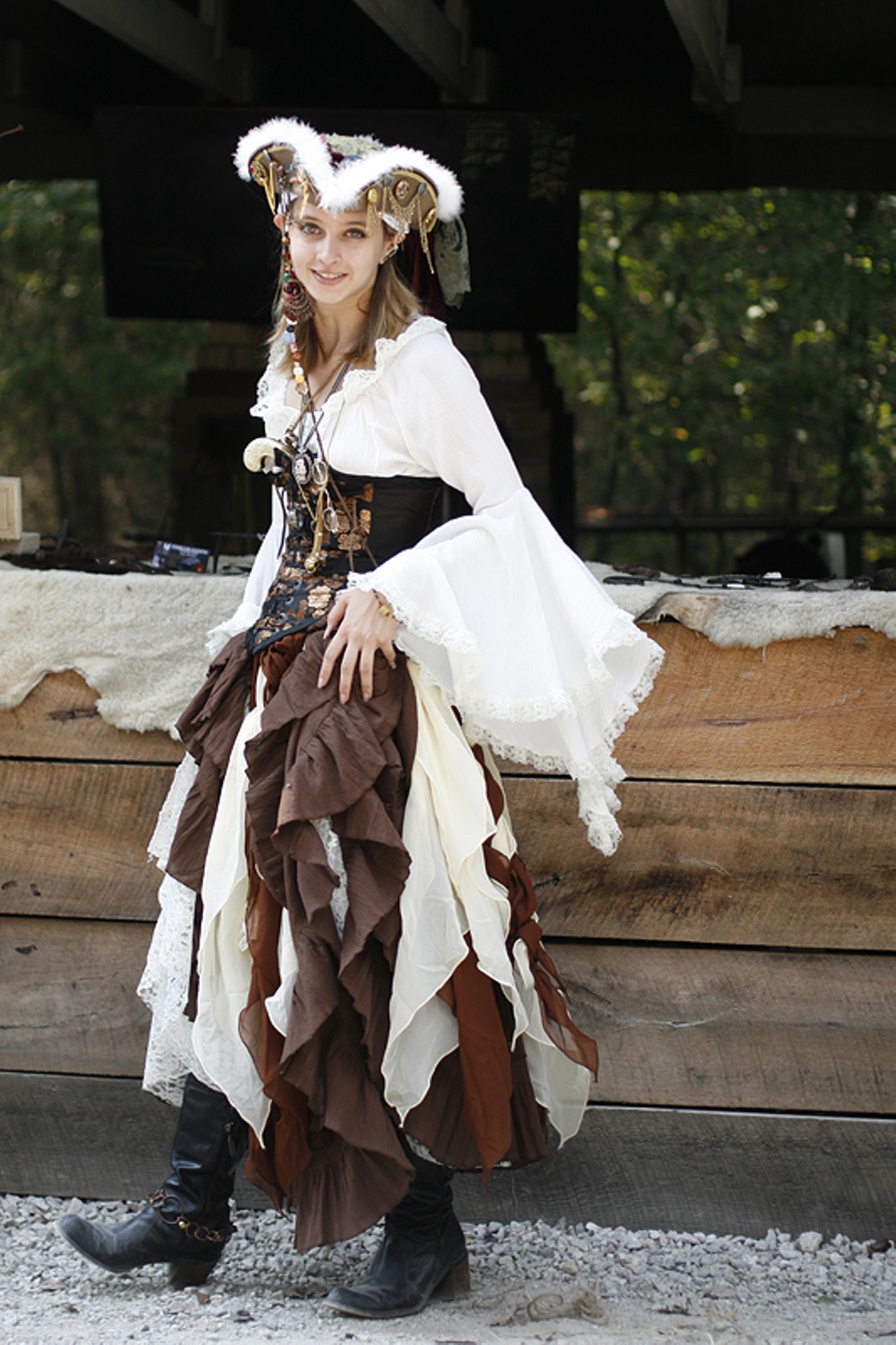 Elle Walker said her costume accumulated more accessories over the years, some from her mother's jewelry and stuff found at previous Pirate Festivals.