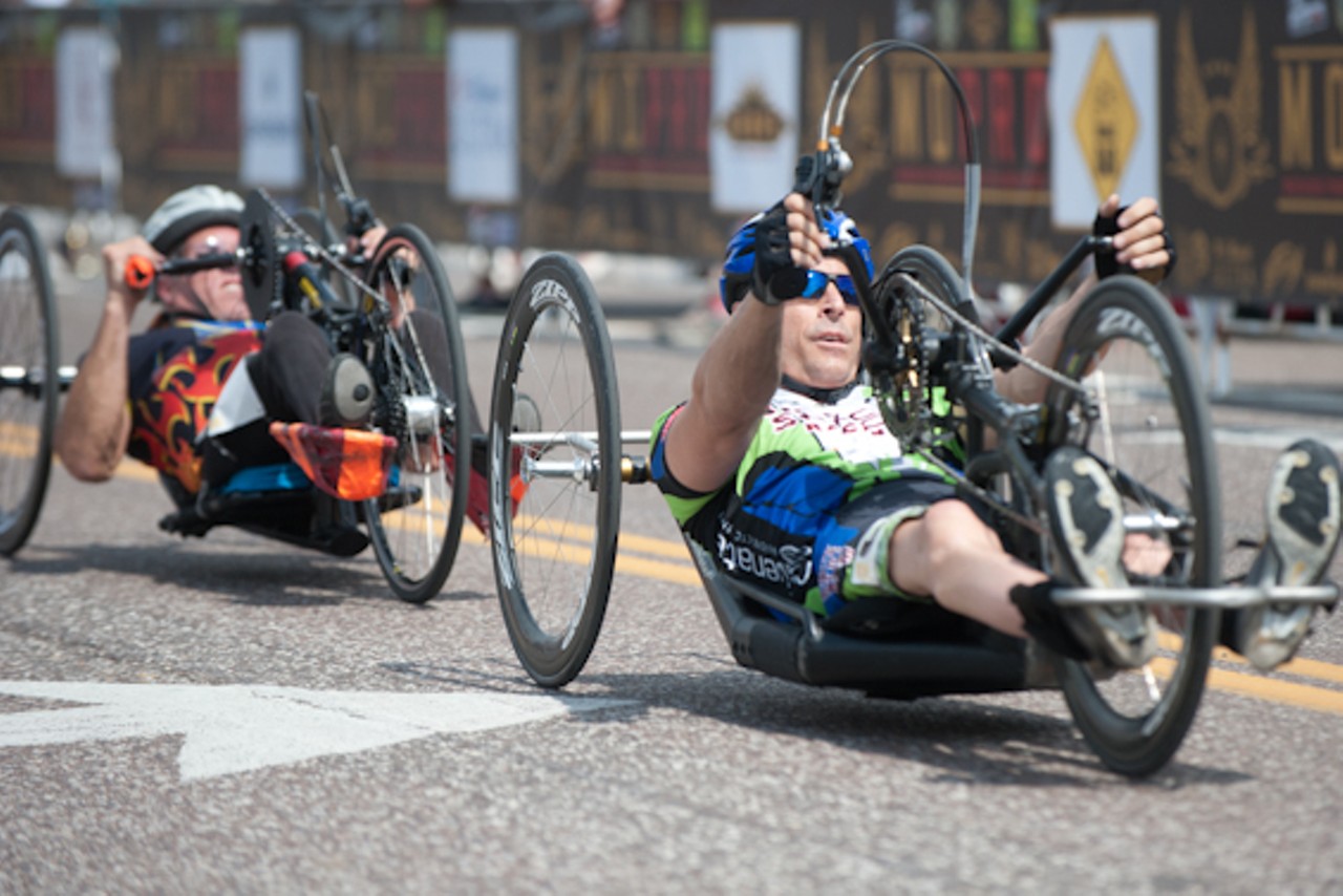 Scenes from the U.S. Hand Cycling race at Tour de Grove.