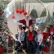 Bubble Encased Santa Returns to Eckert's for Christmas Photos