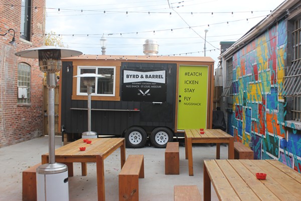 Byrd & Barrel's food truck has taken up permanent residence on the patio. - Photo by Melissa Buelt
