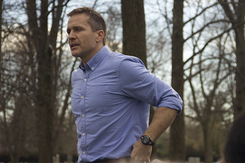 Eric Greitens stands accused by an ex-lover's ex-husband. - DANNY WICENTOWSKI