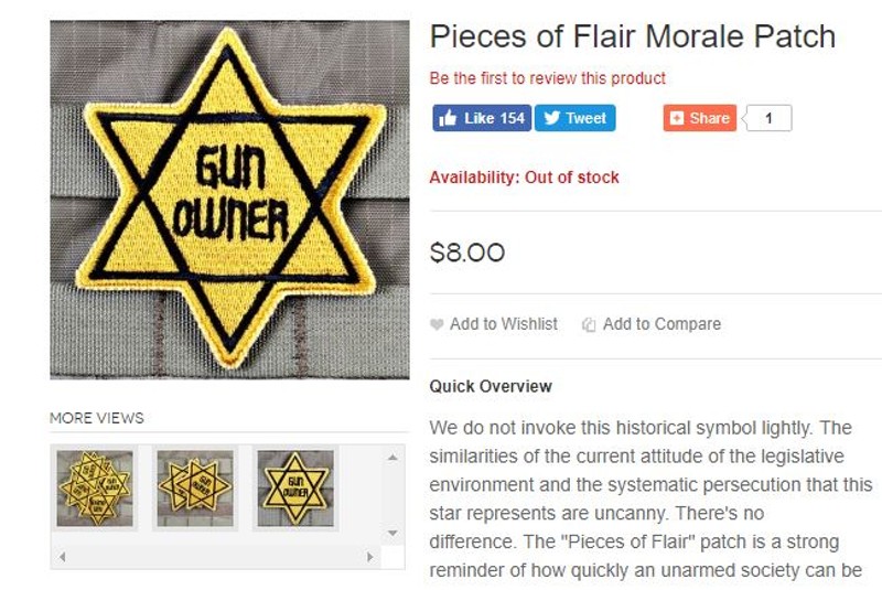 Good thing this commodification of Holocaust imagery isn't being taken lightly. What a relief. - SCREENSHOT VIA TACTICALSHIT